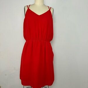Banana Republic Vibrant Red Halter Dress - Size 6